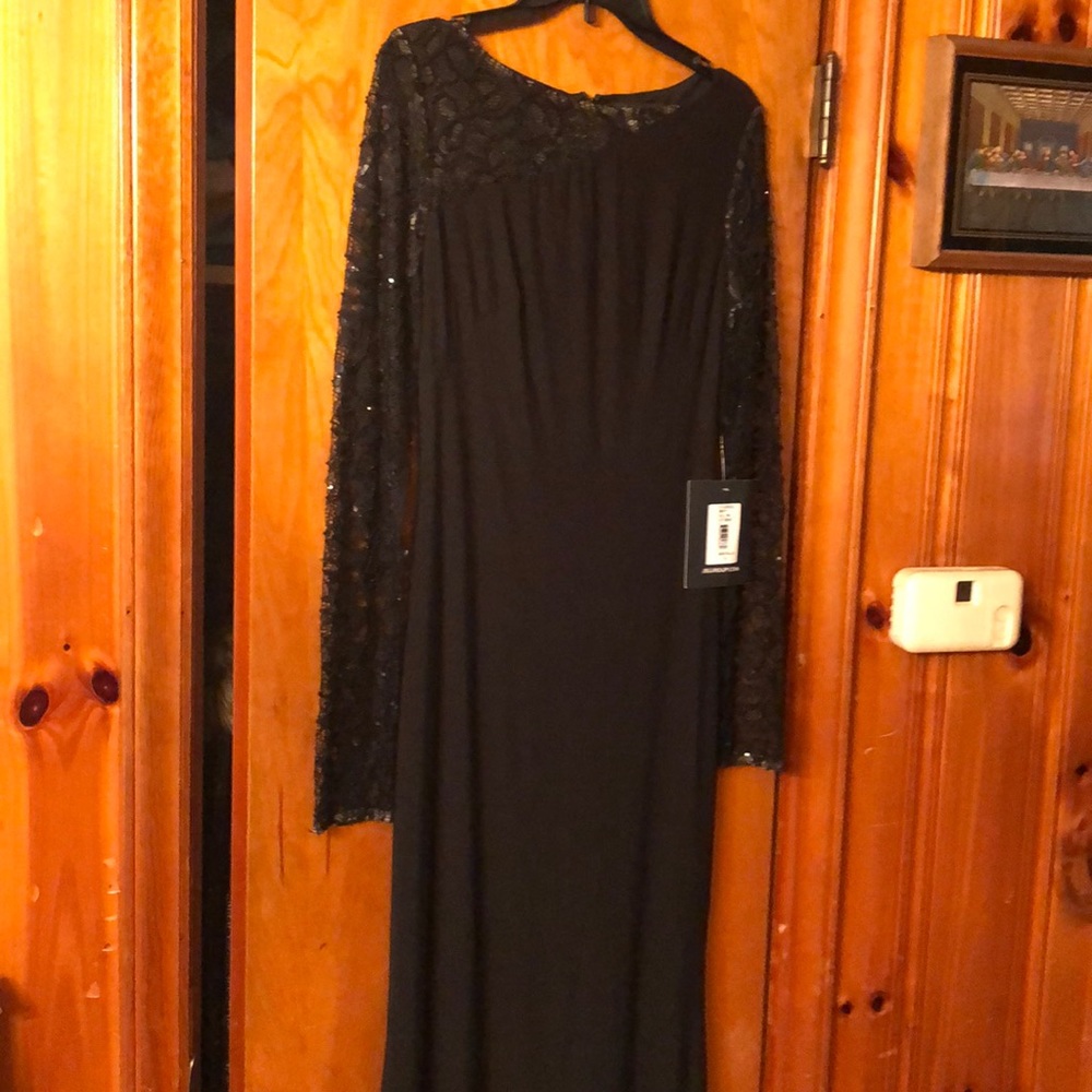Black sequinn evening gown new with tags